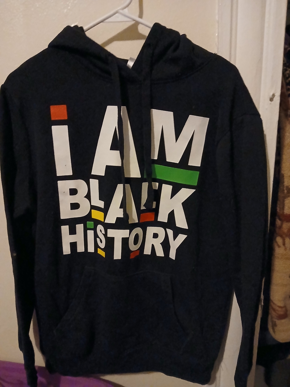 I AM BLACK HISTORY Men's Black Graphic Hoodie